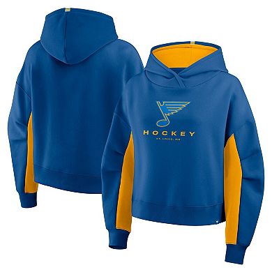 Women's Fanatics Blue St. Louis Blues Back Check Boxy Hoodie