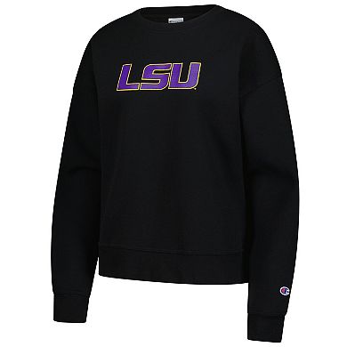 Women's Champion Black LSU Tigers Powerblend Sweatshirt