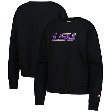Women's Champion Black LSU Tigers Powerblend Sweatshirt