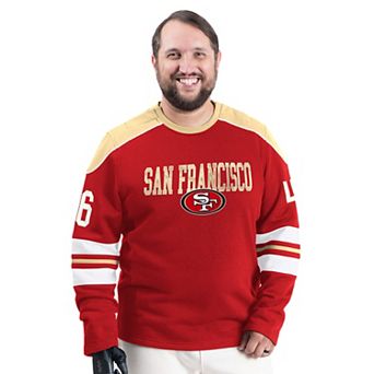 Men's G-III Sports by Carl Banks Scarlet San Francisco 49ers Adaptive Lord Stanley Crewneck Sweatshirt