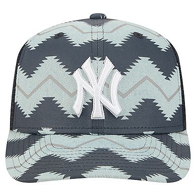 Men's New Era Denim/Navy New York Yankees Aztec Denim 9SEVENTY Adjustable Hat