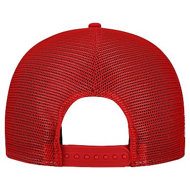 Men's New Era Cream/Red Kansas City Chiefs Cutout A-Frame 9FIFTY Snapback Hat