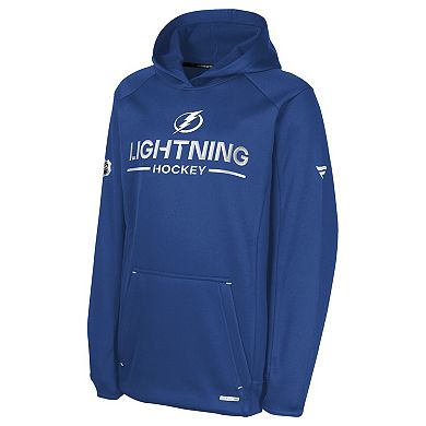 Youth Fanatics Blue Tampa Bay Lightning Authentic Pro Rink Raglan Hoodie