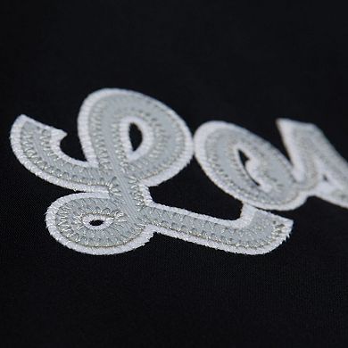 Women's Mitchell & Ness Black Las Vegas Raiders Full-Snap Satin Jacket