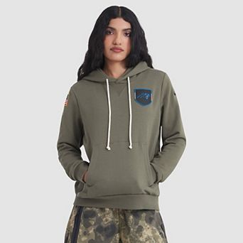 Women's Nike Olive Carolina Panthers 2025 Salute to Service Sideline Standard Issue Dri-FIT Hoodie