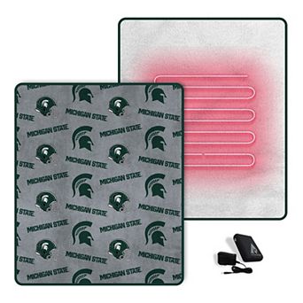 Pegasus Michigan State Spartans Scattered Logos 60" x 70" Heated Blanket