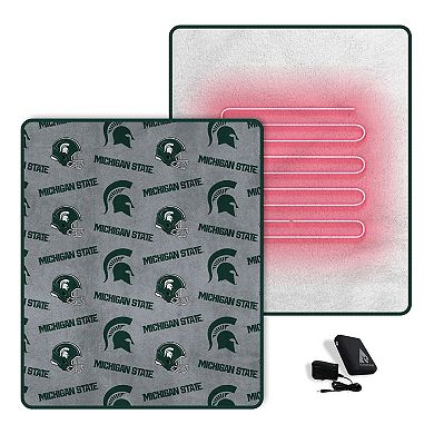 Pegasus Michigan State Spartans Scattered Logos 60" x 70" Heated Blanket