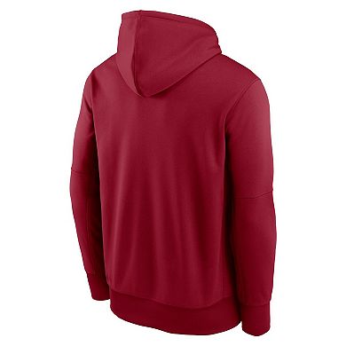 Men's Nike Crimson Alabama Crimson Tide Team Stacked Performance Pullover Hoodie