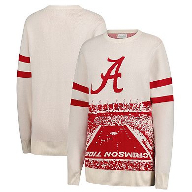 Unisex Uscape Apparel Cream Alabama Crimson Tide Renew Knit Stadium Sweater