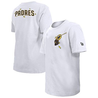 Youth New Era White San Diego Padres Stars & Cap T-Shirt