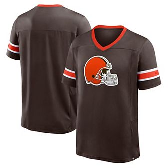 Men's Fanatics Brown Cleveland Browns Hometown Premium Hashmark V-Neck T-Shirt