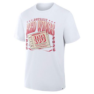 Men's Fanatics White Detroit Red Wings Centennial Legacy T-Shirt