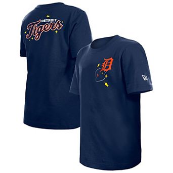 Youth New Era Navy Detroit Tigers Stars & Cap T-Shirt