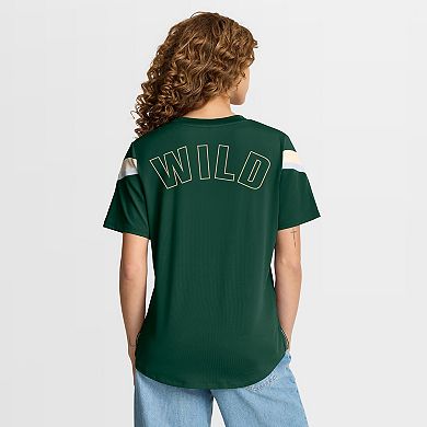 Women's Fanatics Green Minnesota Wild Offside Athena T-Shirt