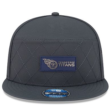 Men's New Era Charcoal Tennessee Titans 2025 Sideline Cold Weather Split Panel 9FIFTY Snapback Hat
