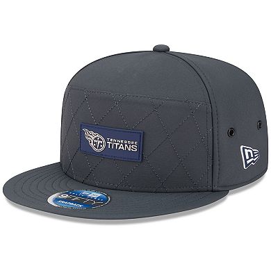 Men's New Era Charcoal Tennessee Titans 2025 Sideline Cold Weather Split Panel 9FIFTY Snapback Hat