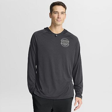 Men's Fanatics Charcoal Los Angeles Kings Authentic Pro Rink Raglan Hoodie