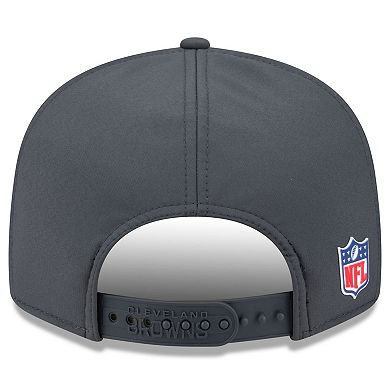 Men's New Era Charcoal Cleveland Browns 2025 Sideline Cold Weather Split Panel 9FIFTY Snapback Hat