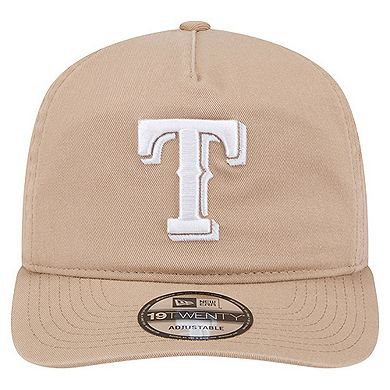 Men's New Era Light Beige Texas Rangers Cam 19TWENTY Adjustable Hat