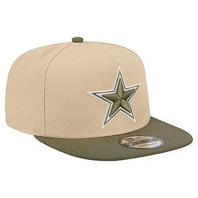 Men's New Era Light Beige/Olive Dallas Cowboys Two-Tone Color Pack A-Frame 9FIFTY Snapback Hat