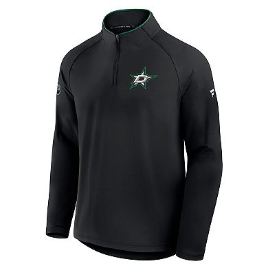 Men's Fanatics Black Dallas Stars Authentic Pro Rink Training Quarter-Zip Pullover