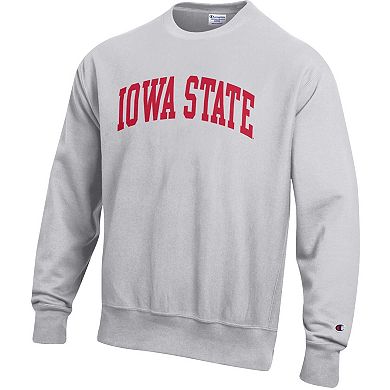 Men's Champion Gray Iowa State Cyclones Reverse Weave Fleece Sweatshirt