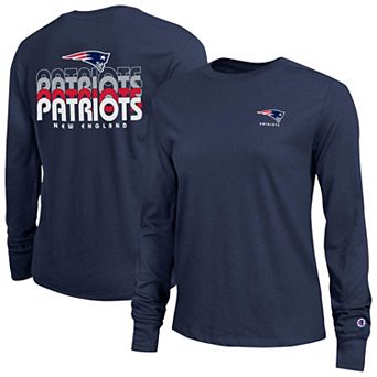 Women's Champion Navy New England Patriots Core Long-Sleeve T-Shirt