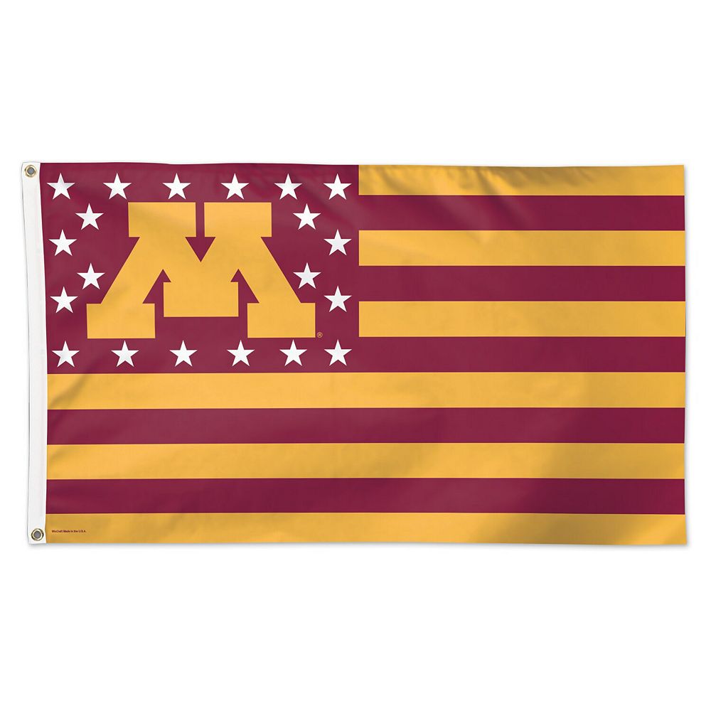 WinCraft Minnesota Golden Gophers 3' x 5' Single-Sided Deluxe Patriotic ...