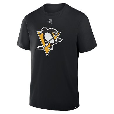Men's Fanatics Evgeni Malkin Black Pittsburgh Penguins Authentic Stack Name & Number T-Shirt