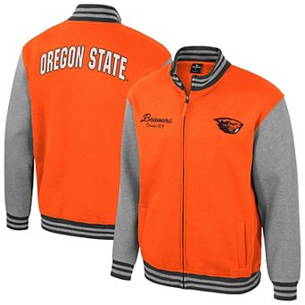 Men's Colosseum Orange Oregon State Beavers Ambi-Turner Full-Zip Varsity Jacket