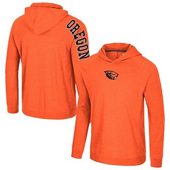 Men's Colosseum Orange Oregon State Beavers Back in Business Long Sleeve Raglan Hooded T-Shirt