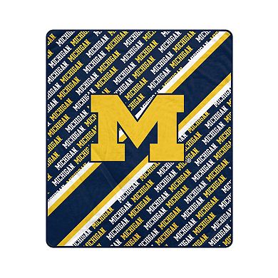 Pegasus Michigan Wolverines 50" x 60" Diagonal Lined Wordmark Ultra Soft Blanket