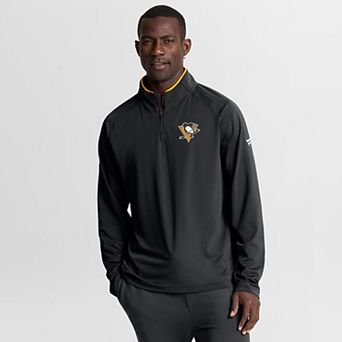 Men's Fanatics Black Pittsburgh Penguins Authentic Pro Rink Training Quarter-Zip Pullover
