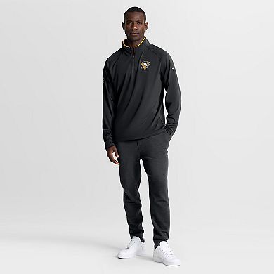 Men's Fanatics Black Pittsburgh Penguins Authentic Pro Rink Training Quarter-Zip Pullover