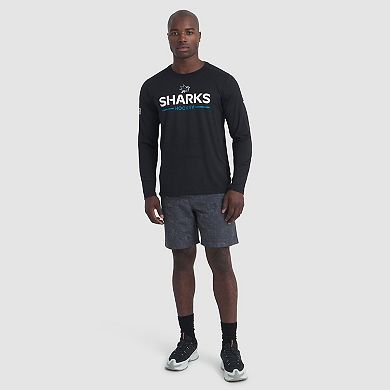 Men's Fanatics Black San Jose Sharks Authentic Pro Rink Tech Long Sleeve T-Shirt