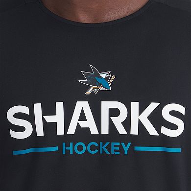 Men's Fanatics Black San Jose Sharks Authentic Pro Rink Tech Long Sleeve T-Shirt