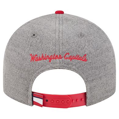 Men's New Era Gray/Red Washington Capitals Wool Pin Low Profile 9FIFTY Snapback Hat