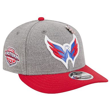 Men's New Era Gray/Red Washington Capitals Wool Pin Low Profile 9FIFTY Snapback Hat