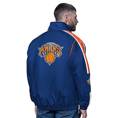 Men's Starter Blue New York Knicks Freestyle Lightweight Full-Zip Jacket