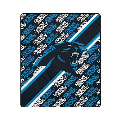 Pegasus Carolina Panthers 50" x 60" Diagonal Lined Wordmark Ultra Soft Blanket