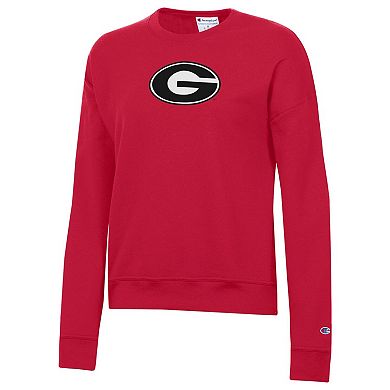 Women's Champion Red Georgia Bulldogs Powerblend Sweatshirt