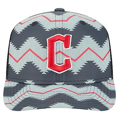 Men's New Era Denim/Navy Cleveland Guardians Aztec Denim 9SEVENTY Adjustable Hat