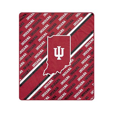Pegasus Indiana Hoosiers 50" x 60" Diagonal Lined Wordmark Ultra Soft Blanket