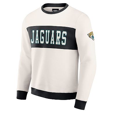 Men's Darius Rucker Collection by Fanatics Cream Jacksonville Jaguars Colorblock Pullover Sweatshirt