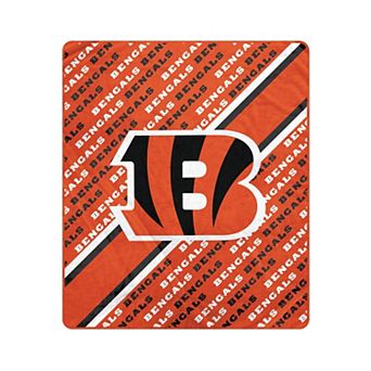 Pegasus Cincinnati Bengals 50" x 60" Diagonal Lined Wordmark Ultra Soft Blanket