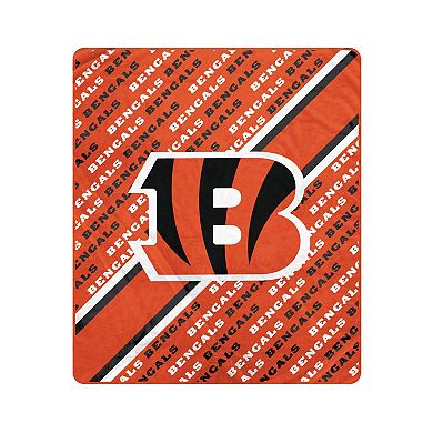 Pegasus Cincinnati Bengals 50" x 60" Diagonal Lined Wordmark Ultra Soft Blanket