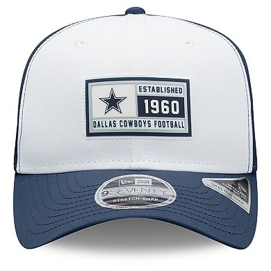 Men's New Era White/Navy Dallas Cowboys Established Patch 9SEVENTY Adjustable Hat