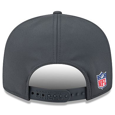 Men's New Era Charcoal Kansas City Chiefs 2025 Sideline Cold Weather Split Panel 9FIFTY Snapback Hat