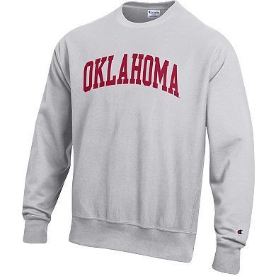 Men's Champion Gray Oklahoma Sooners Reverse Weave Fleece Sweatshirt