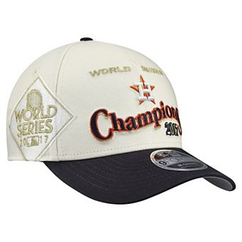 Men's New Era Cream/Navy Houston Astros World Series 9FORTY M-Crown A-Frame Adjustable Hat